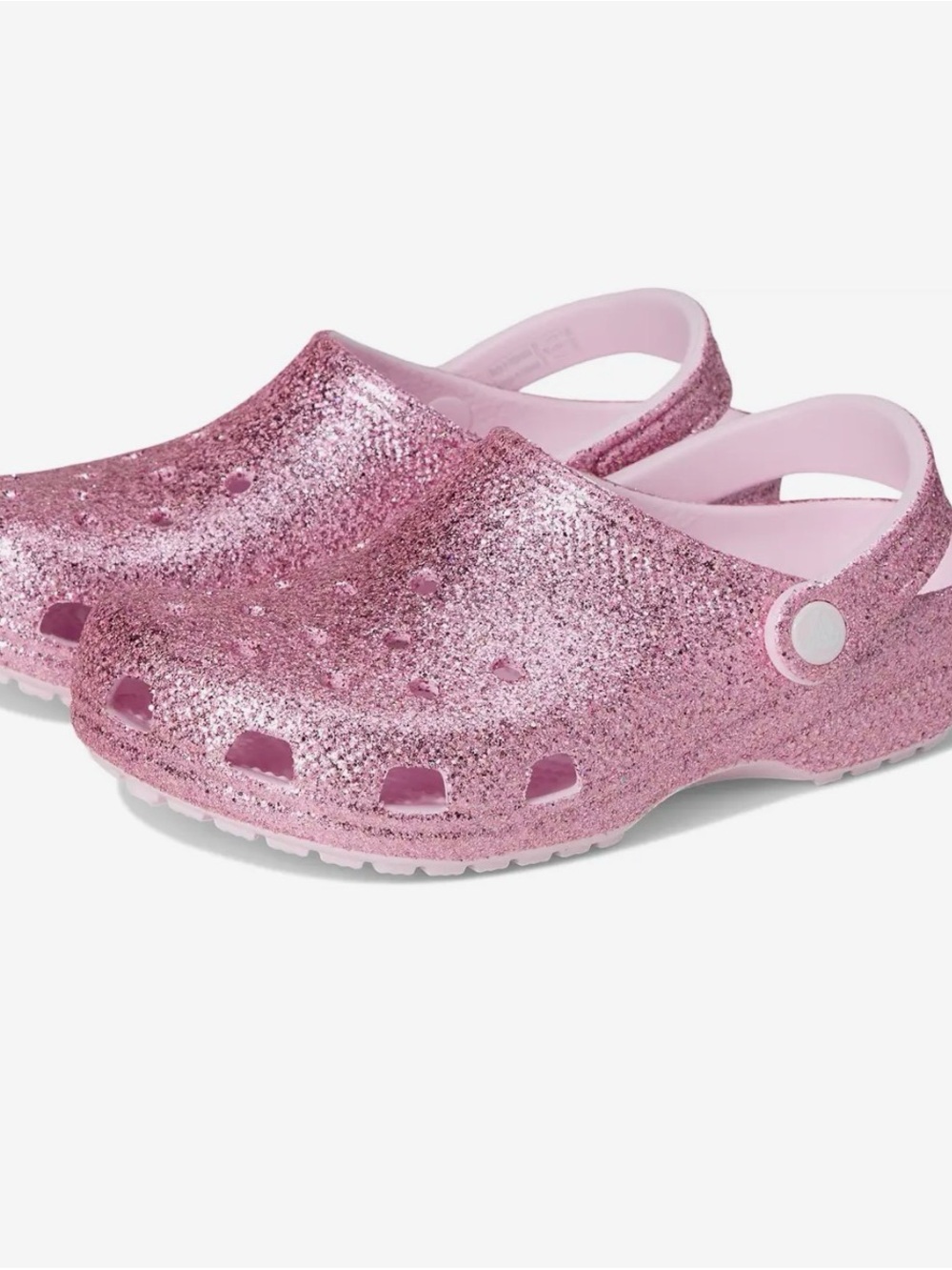 Crocs - Pink sparkle slide on crocs toddler size 10